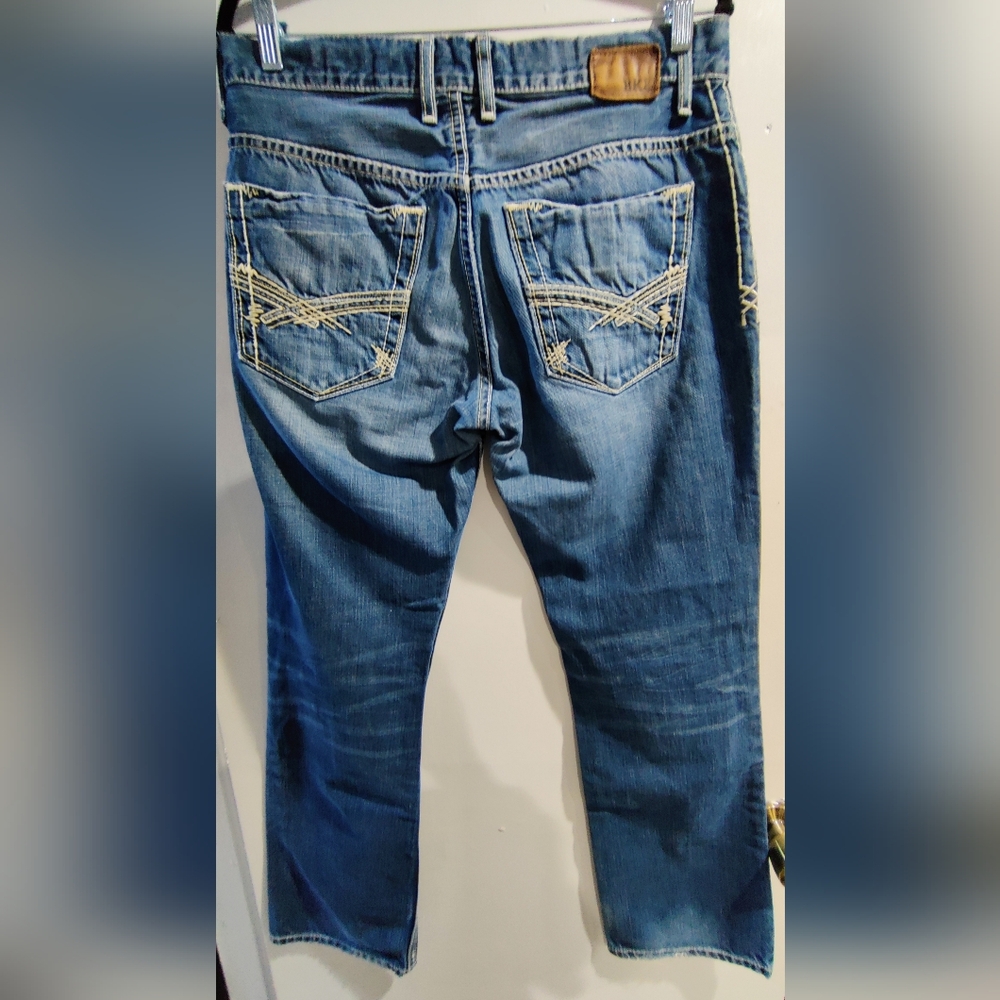 BKE Carter Straight Men's Blue Denim Jeans- Size 32R - Picture 3 of 6